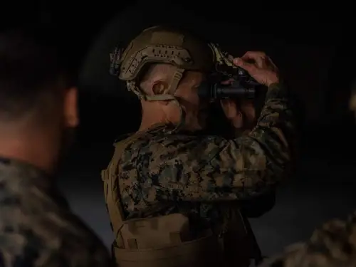 Elbit America's Squad Binocular Night Vision Goggle systems build on more than six decades of night vision innovation, enabling the U.S. Marine Corps to operate with precision, accuracy and confidence. Credit: Elbit.