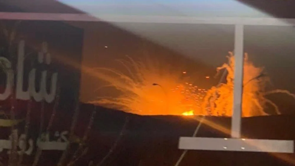 Blasts in Syria attributed to Israel on Dec. 30, 2020. Source: Twitter/ELINT News.