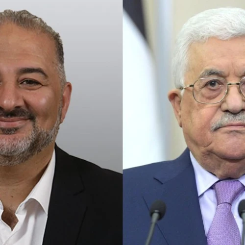 Israeli Knesset member Mansour Abbas (left) and Palestinian Authority leader Mahmoud Abbas. Credit: Knesset and kremlin.ru.