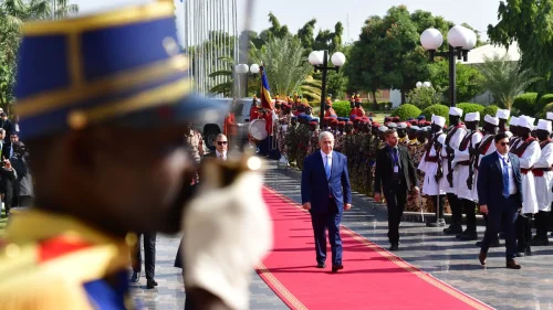 Israeli Prime Minister Benjamin Netanyahu at the Presidential Palace in Ndjamena, Chad, on Jan. 20, 2019. Credit: GPO/Kobi Gideon.
