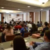 Students participating in CAMERA's seventh annual Student Leadership Training, learning how to make Israel's case to various audiences, including anti-Israel professors and campus activists. Credit: CAMERA.