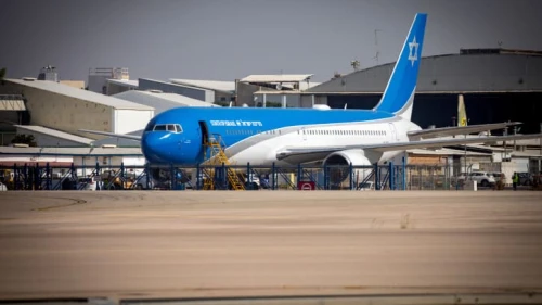 The "Wing of Zion" at Ben-Gurion Airport, Oct. 20, 2020. Photo by Olivier Fitoussi/Flash90.