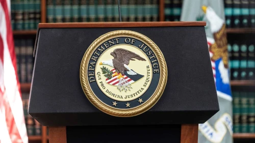 El sello del Departamento de Justicia de Estados Unidos. Crédito: Lev Radin/Shutterstock.