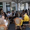 Israelis enjoy their day off work at coffee shops in central Jerusalem during the second round of elections on Sept. 17, 2019. Photo by Hadas Parush/Flash90.