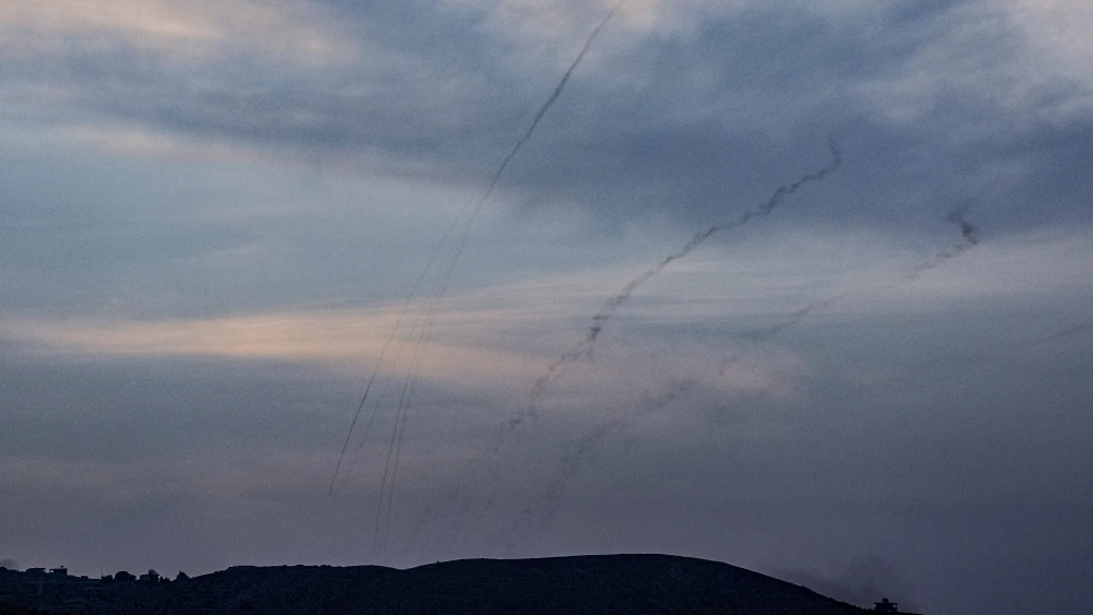 Launches from Southern Lebanon amid the Israel Defense Forces campaign against Iranian-backed Hezbollah terrorists, April 14, 2026. Photo by Ayal Margolin/Flash90.