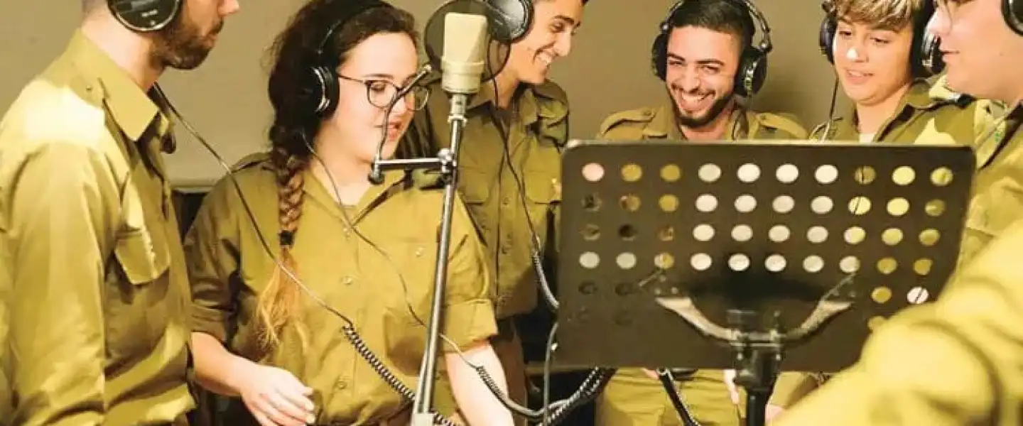 An IDF musical troupe crafts new renditions of favorite songs. Credit: Courtesy of IDF Education and Youth Corps' filming unit.
