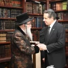 New York Gov. Andrew Cuomo meets with Rabbi Chaim Rottenberg in Monsey, N.Y., after a stabbing attack at his home and shul on Dec. 28, 2019, the seventh night of Hanukkah. Source: Andrew Cuomo/Twitter.