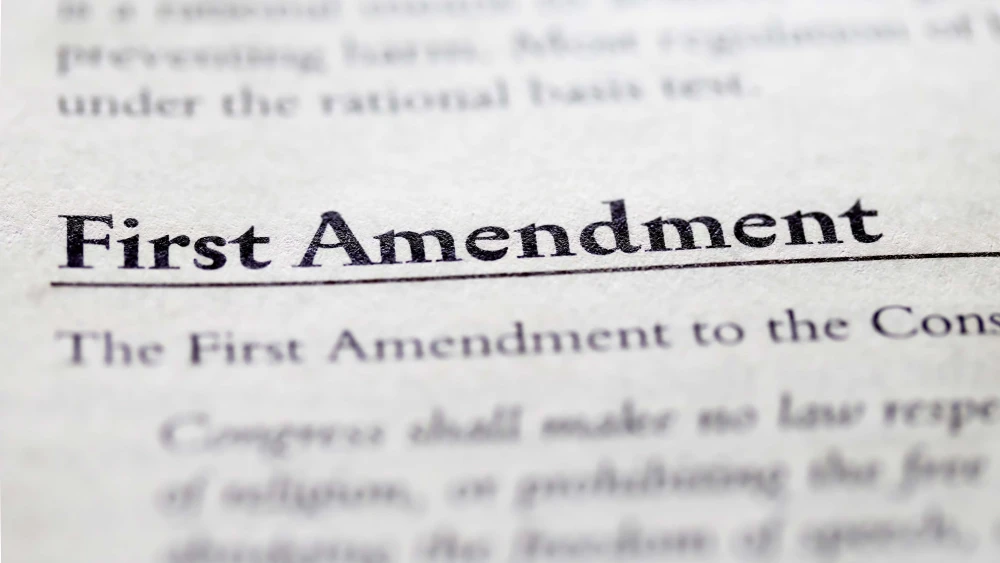 First Amendment to the U.S. Constitution. Credit: J. Frederick/Shutterstock.
