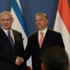 Israeli Prime Minister Benjamin Netanyahu and Hungarian Prime Minister Viktor Orbán hold a joint press conference at the Parliament building in Budapest on July 18, 2017. Photo by Haim Zach/GPO.