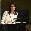 U.S. Ambassador to the United Nations Nikki Haley addresses the General Assembly in June 2018. Credit: U.N. Photo/Evan Schneider.