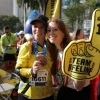 Tzipora Grodko (left) celebrates her completion of the Miami Marathon with her friend Esti Caplan, who flew in to cheer her on. Credit: Courtesy.