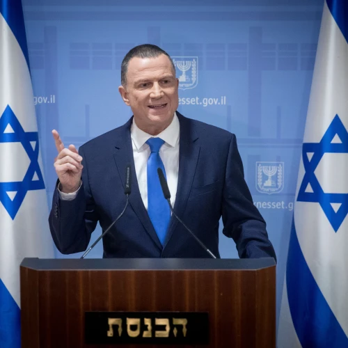 Speaker of the Knesset Yuli Edelstein in the Israeli parliament, in Jerusalem on Jan. 12, 2019. Photo by Yonatan Sindel/Flash90.