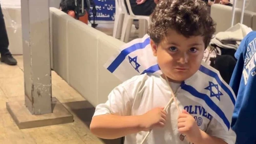 A new immigrant from France arrives in Israel on Tuesday on a flight sponsored by Christians. Credit: Bridges for Peace, July 22, 2025.