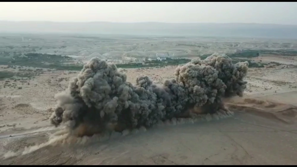A view of an IDF demining operation in the Jordan Valley. Credit: IDF Spokesperson Unit.
