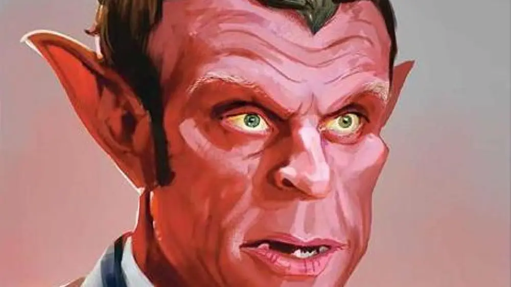 A portrait of French President Emmanuel Macron, "The Devil from Paris," that appeared on the front page of the Iranian newspaper "Vatan Emrooz." Source: Vatan Emrooz.