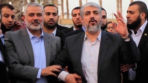 Hamas leader in exile Khaled Mashaal (right) and Hamas politburo chief Ismail Haniyeh in the southern Gaza Strip on Dec. 10, 2012. Photo by Abed Rahim Khatib/Flash90.