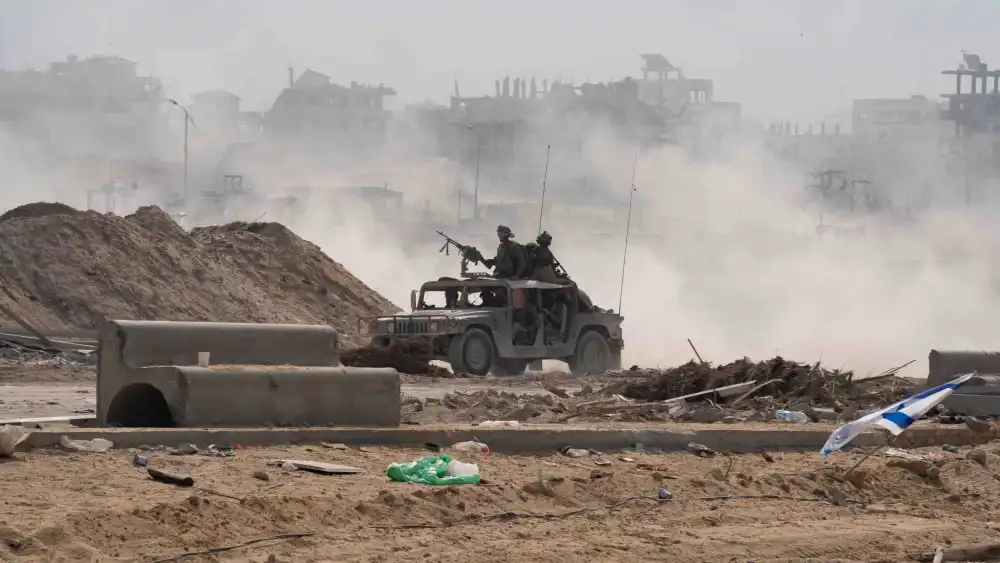 Israeli troops operating in the Hamas-ruled Gaza Strip, Nov. 15, 2023. Credit: IDF.
