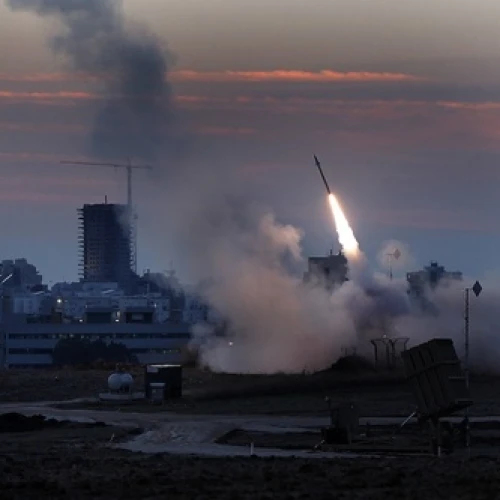 The Iron Dome defense system fires to interecept incoming missiles from Gaza in the port town of Ashdod, Thursday, Nov. 15, 2012. Credit: Tsafrir Abayov/Flash90.