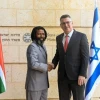Israeli Foreign Minister Gideon Sa’ar meets with King Buyelekhaya Dalindyebo in Jerusalem, Dec. 1, 2025. Credit: Shlomi Amsalem/GPO.