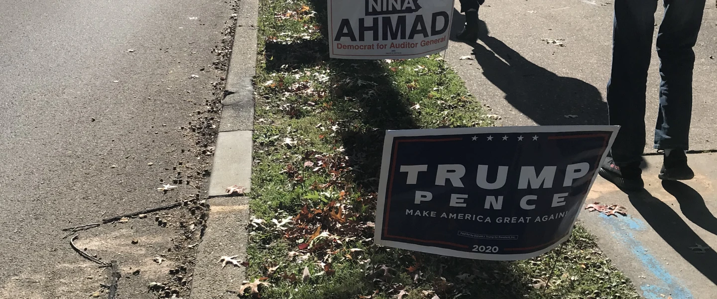 Rodef Shalom Congregation polling site in Pittsburgh, Pa. Photo by Heather Robinson.