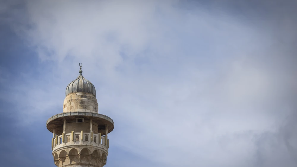 A mosque minaret in Jerusalem’s Old City, Sept. 29, 2026. Credit: Chaim Goldberg/Flash90.