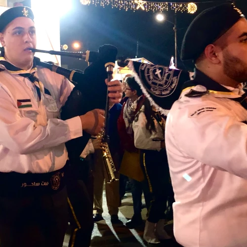 Palestinian scouts on parade in Beit Sahour, near Bethlehem. Credit: Judy Lash Balint.