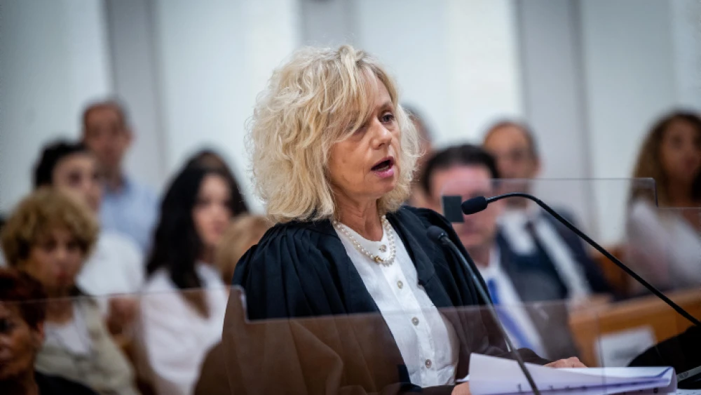 Attorney General Gali Baharav-Miara at a ceremony held for outgoing Supreme Court Justice George Karra, May 29, 2022. Photo by Yonatan Sindel/Flash90.