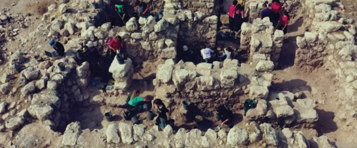 The Hellenistic-era fortress uncovered in Lachish in November 2021. Credit: Israel Antiquities Authority.