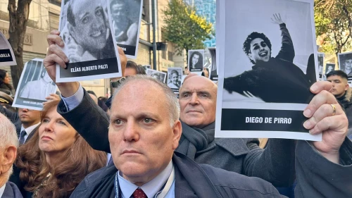 A 2024 memorial event marking 30 years after the bombing of the AMIA Jewish community center in Buenos Aires, which killed 85 people. Source: courtesy.