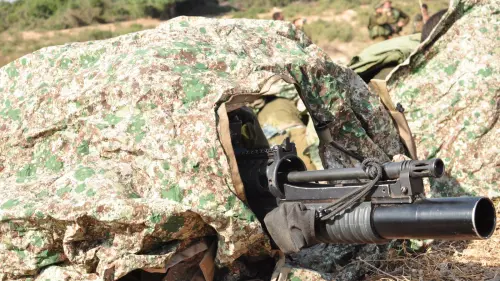 “Kit 300” was developed by Polaris Solutions using special Thermal Visual Concealment (TVC) material. This led to the development of a lightweight camouflage sheet that can also double up as a stretcher. Credit: Israeli Ministry of Defense.