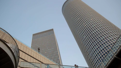 The Azrieli towers in Tel Aviv, Jan. 8, 2024. Photo by Miriam Alster/Flash90.