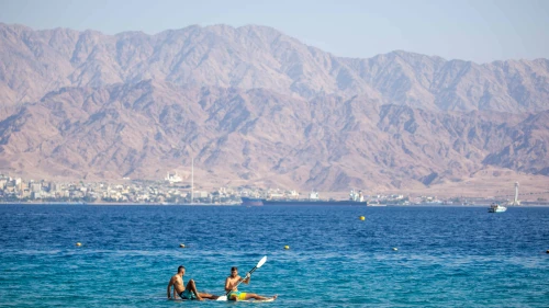 The Red Sea and the southern Israeli city of Eilat, Nov. 6, 2020. Photo by Yossi Aloni/Flash90.