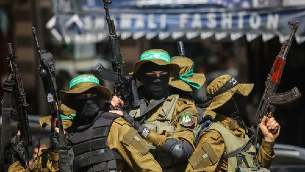 Hamas terrorists in Gaza City, March, 25, 2017. Photo by Abed Rahim Khatib/Flash90.