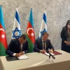 An agreement to cooperate in the field of tourism was signed by the chairman of the State Tourism Agency of Azerbaijan Fuad Naghiyev and Israel’s Minister of Tourism Yoel Razvozov on March 30, 2022. Source: Twitter.