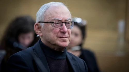 Tel Aviv University Professor Asa Kasher attends a Special Committee meeting on drug and alcohol abuse at the Knesset in Jerusalem, Jan. 24, 2017. Photo by Yonatan Sindel/Flash90.