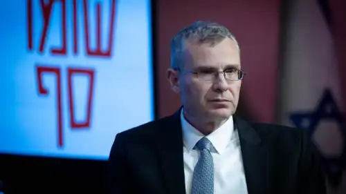 Israeli Justice Minister Yariv Levin attends the Mida conference at the Begin Heritage Center in Jerusalem, Sept. 5, 2023. Photo by Chaim Goldberg/Flash90.