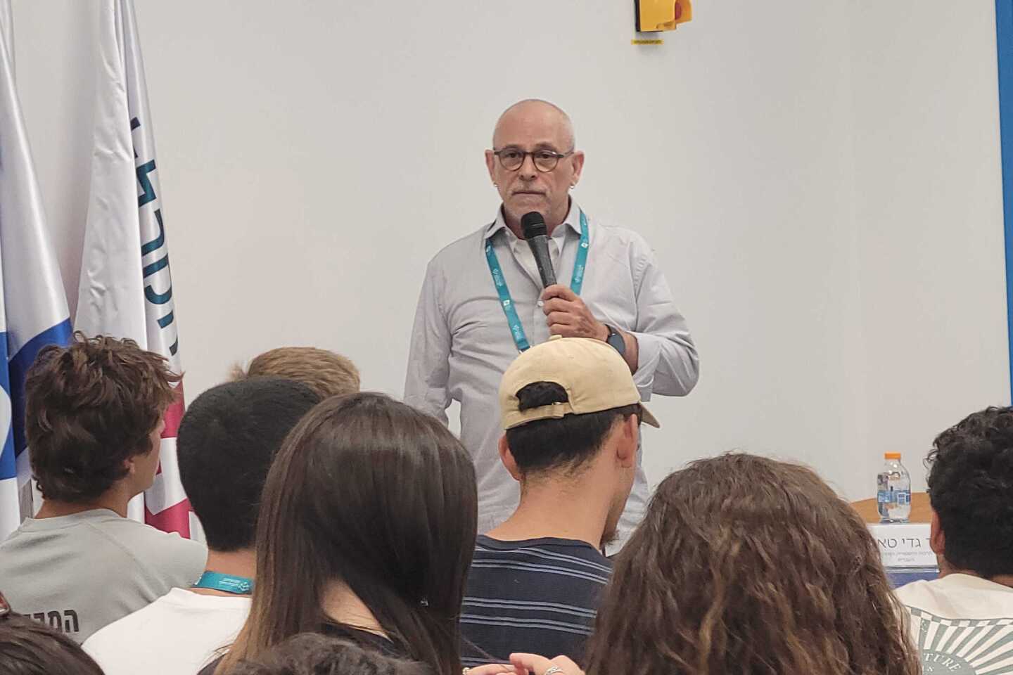 Gadi Taub speaks at a conference in Beersheva, Israel on May 28, 2025. Photo by Canaan Lidor.