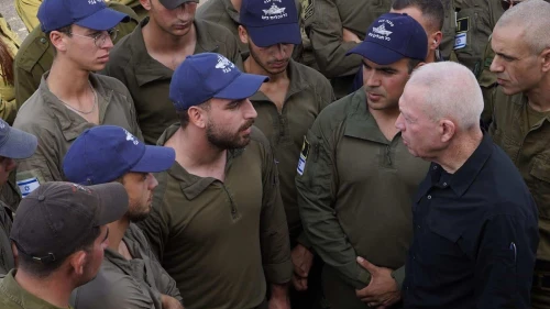 Israeli Defense Minister Yoav Gallant visits a naval base in Ashdod on Oct. 23, 3023. Photo by Ariel Hermoni/Israeli Defense Ministry.