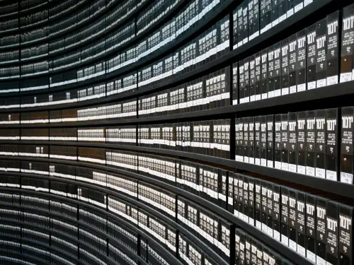 A view of the Hall of Names inside the Holocaust History Museum in the Yad Vashem complex in Jerusalem, Feb. 25, 2007. Photo by Nati Shohat/Flash90.