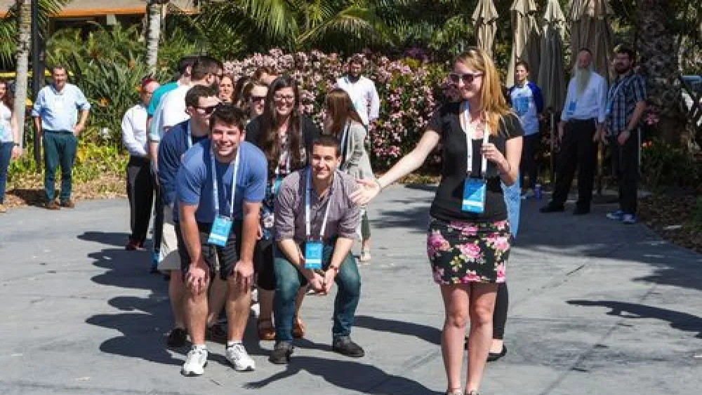 An event of the iCenter’s Birthright Israel Fellows leadership program, which offers a growing network of young leaders who staff Birthright trips the opportunity to explore their own Israel stories. Credit: Courtesy of the iCenter.