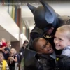 Click photo to download. Caption: The late Leonard "Lenny" Robinson would dress in a Batman costume and visit pediatric wards in the Baltimore and Washington, DC areas. Credit: YouTube screenshot.