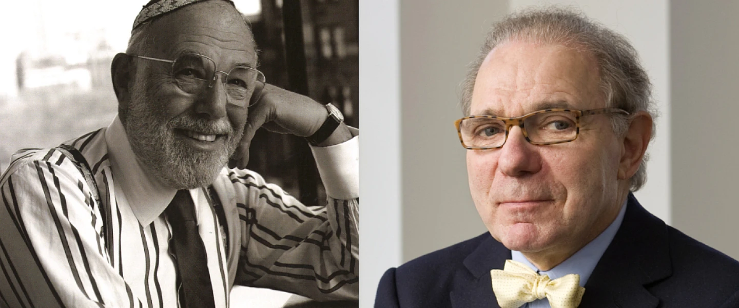 Sanford (“Zalman”) Berstein (left) and Rodger Hertog. Photos courtesy of the Tikvah Fund and the Hertog Foundation.