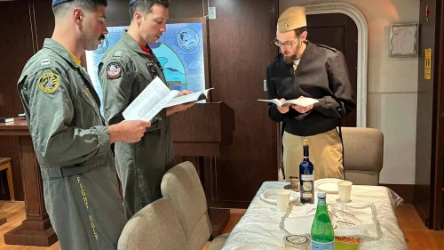 Aleph Institute on board the USS Abraham Lincoln.