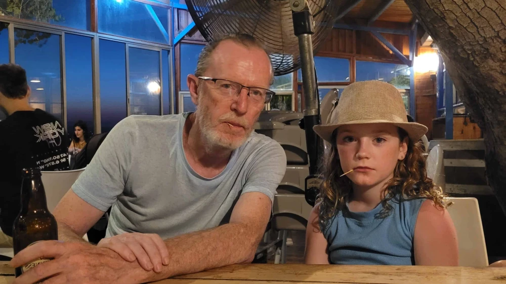 Tom Hand and his daughter Emily, who was kidnapped by Hamas on Oct. 7, 2023. Courtesy of Tom Hand.