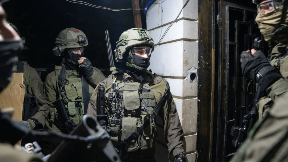 Israeli soldiers demolish the home in Nablus of Palestinian terrorist Osama Tawil, who in October 2022 killed IDF Staff Sgt. Ido Baruch, June 14, 2023. Credit: IDF.