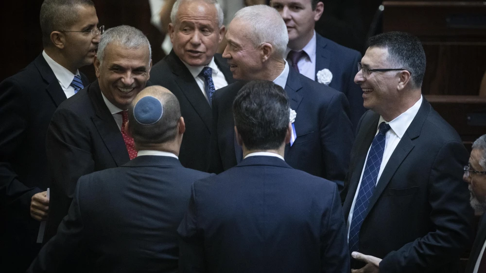 Likud members and others at the plenum hall of Israeli parliament on the opening of the 22nd Knesset in Jerusalem, on Oct. 3, 2019. Photo by Hadas Parush/Flash90.