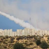 Illustrative: A rocket is fired into the Mediterranean Sea during a drill of Palestinian armed groups simulating a war against Israel, south of Gaza City, on Dec. 29, 2020. Photo by Ali Ahmed/Flash90.