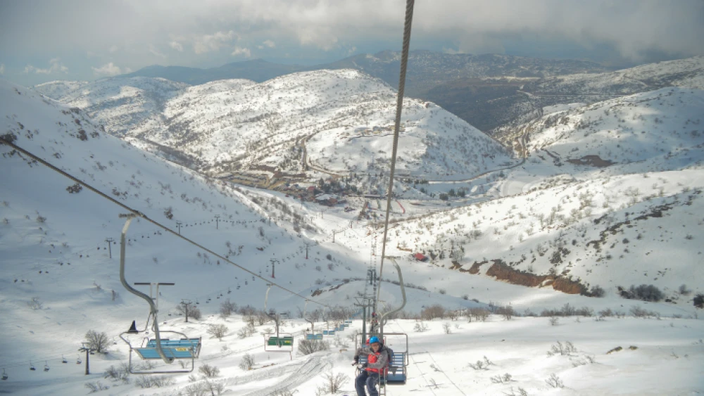 Israelis enjoy the snow on Mount Hermon on Jan. 29, 2019. Photo by Adam Shuldman/Flash90.