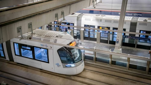 The Elifelet light rail station in Tel Aviv, Nov. 17, 2024. Photo by Israel Hadari/Flash90.