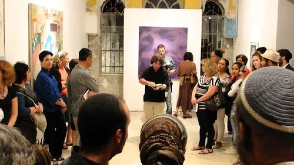 The scene at the inaugural Jerusalem Biennale for Contemporary Jewish Art in October 2013. Credit: Judy Lash Balint.
